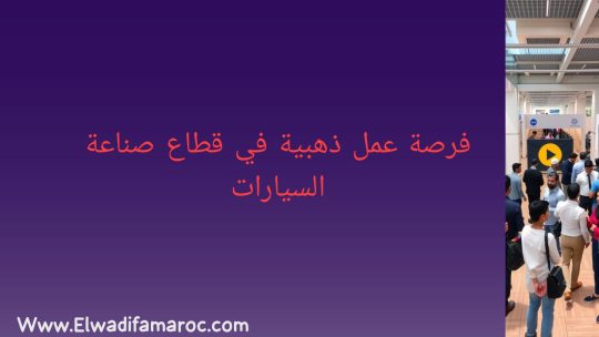 فرصة عمل ذهبية في قطاع صناعة السيارات